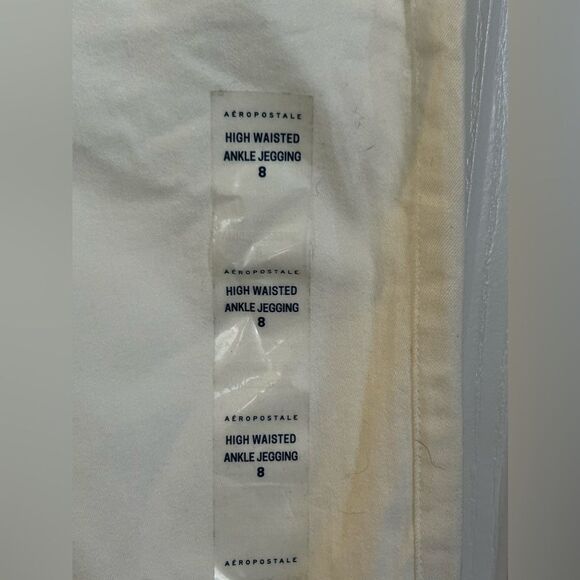 Aeropostale high waisted ankle jegging size 8 white denim NWT - Picture 6 of 16